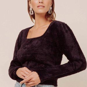 NWOT ASTR the Label Fuzzy Crop Sweater